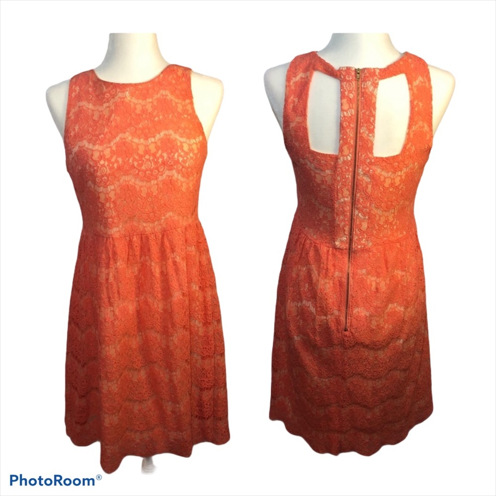 BOGO🖤 CORAL LACE & NUDE WITH BACK CUTOUT Dress